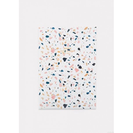Daily note book A 5 white terrazzo - Woouf