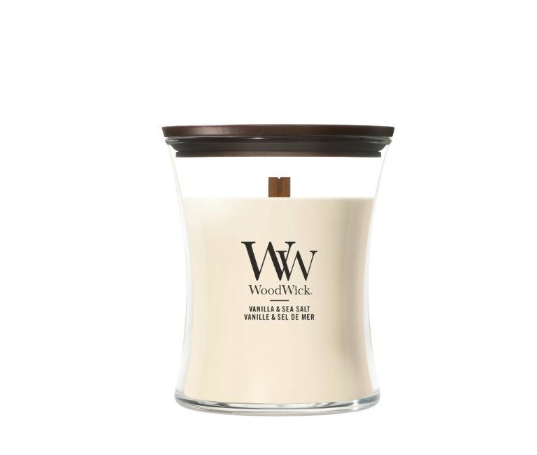 Bougie Vanilla Sea Salt médium - Woodwick