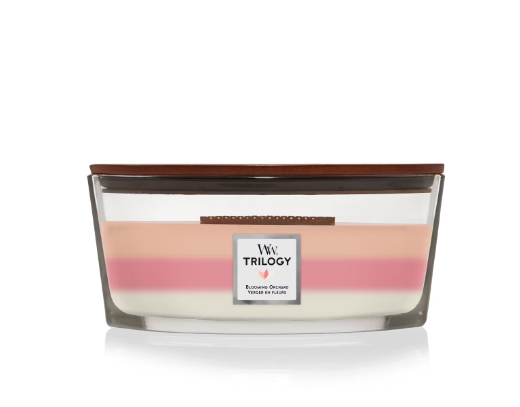 Bougie Trilogy Verger en Fleurs ellipse - Woodwick