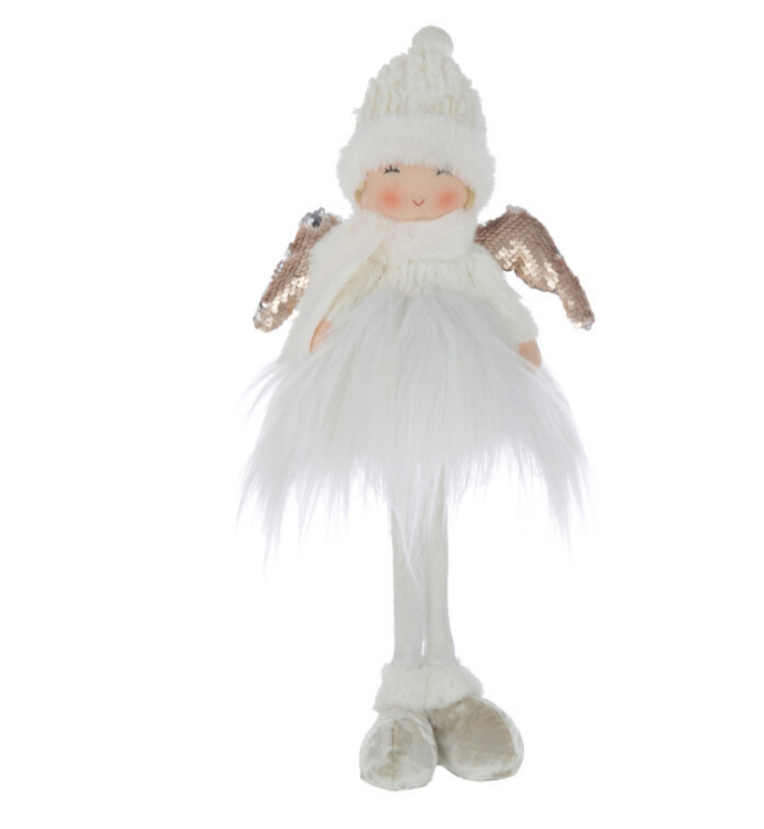 Ange blanc et or avec chapeau - Jline
