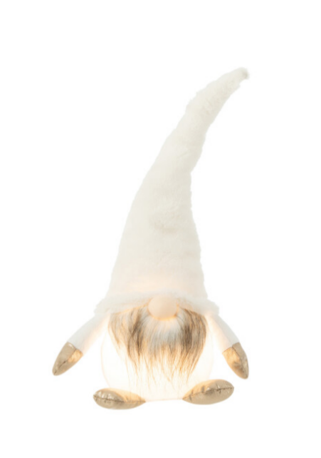 Lutin blanc avec LED large - Jline