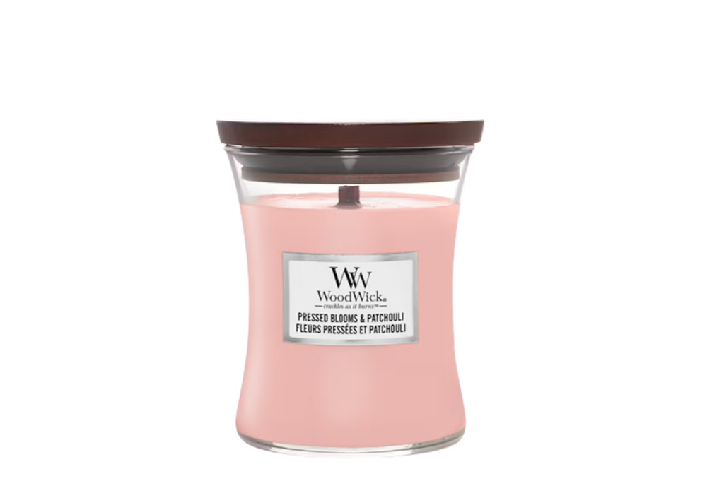 Bougie Fleurs pressées et Patchoulie medium - WoodWick