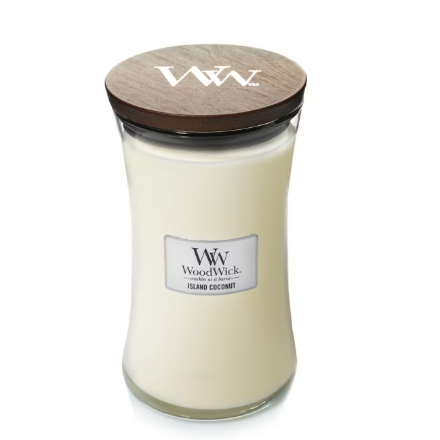 Bougie Noix de Coco des îles Large - Woodwick