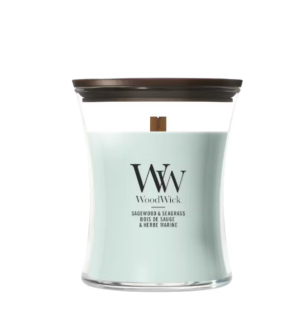 Bougie Sagewood Seagrass Medium - Woodwick