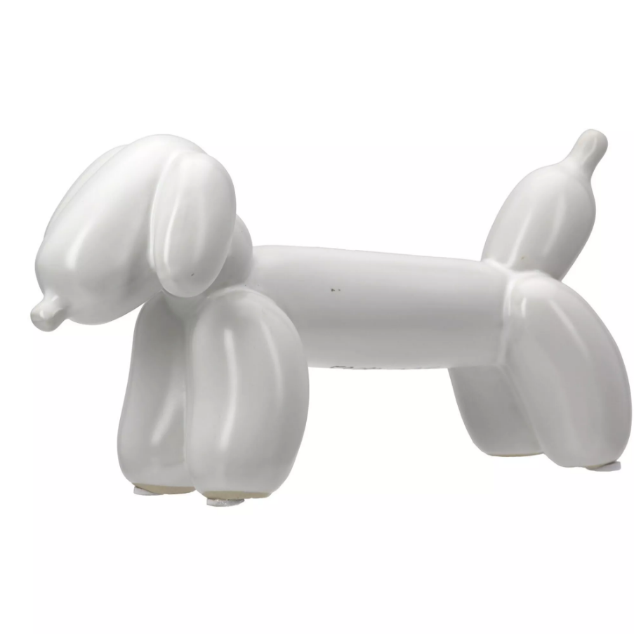 Figurine Teckel ballon blanc - Gilde