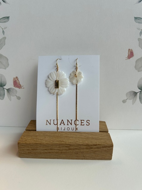Boucles d'oreille Anna nacre - Nuances 