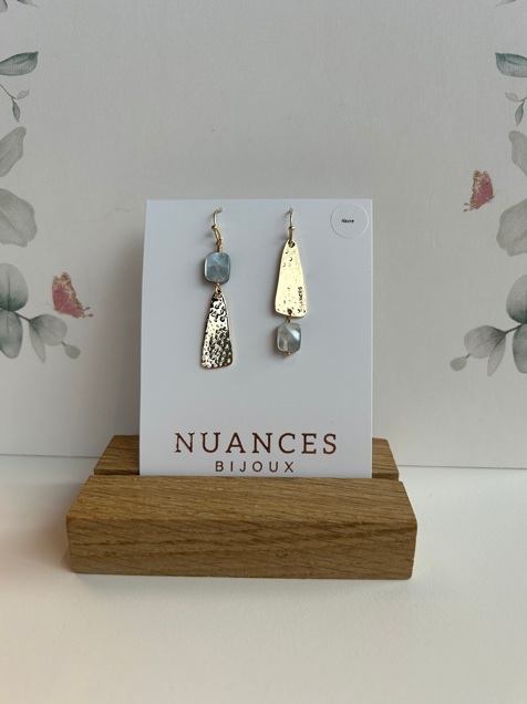 Boucles d'oreille Ivry nacre - Nuances 