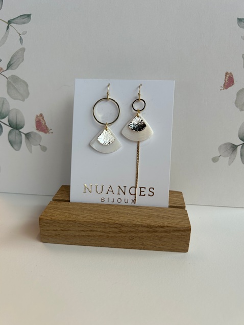 Boucles d'oreille Garry nacre - Nuances 