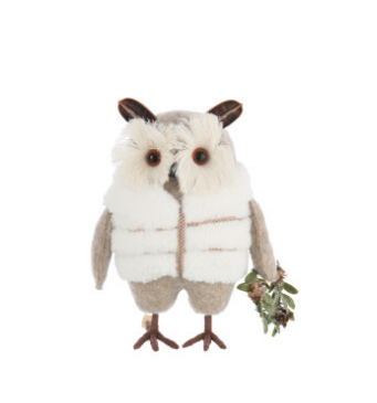Hibou avec manteau beige small - Jline