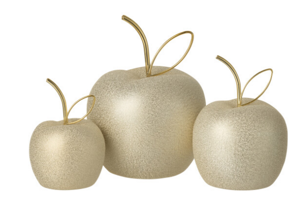 Set de 3 pomme doré - Jline 