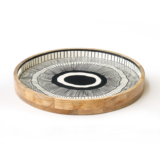 Plateau Ethnic en bois medium - Fancy 