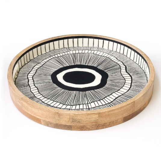 Plateau Ethnic en bois large - Fancy 