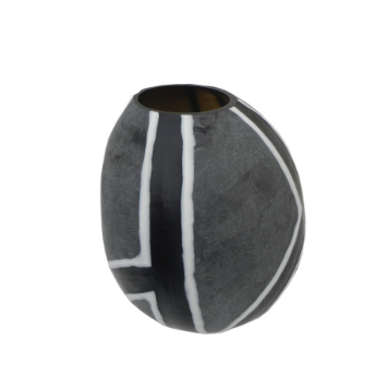 Vase Durban noir et blanc large - Fancy