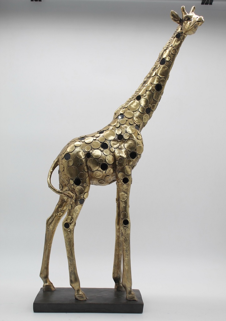 Sculpture Girafe doré medium - Fancy