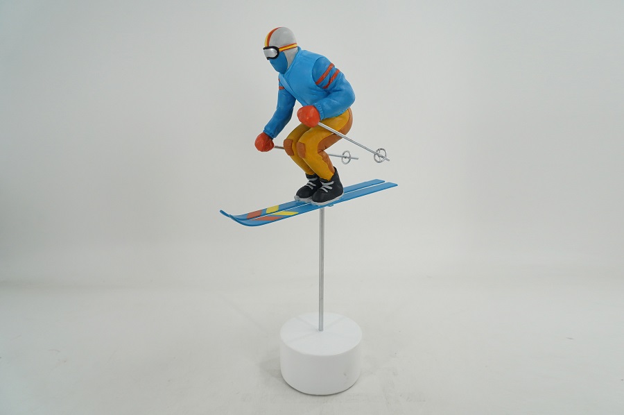 Sculpture Skieur Schuss - Fancy 