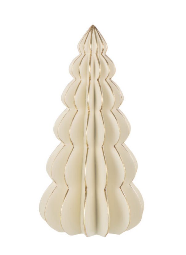 Sapin style origami blanc et doré large - Jline 
