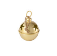 Boule de Noël en métal doré small - Jline 