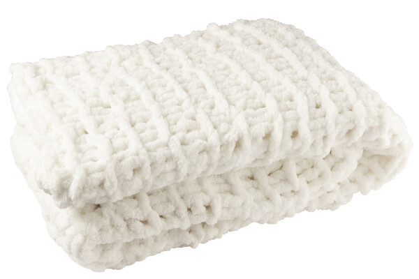 Plaid tricoté blanc - Jline 