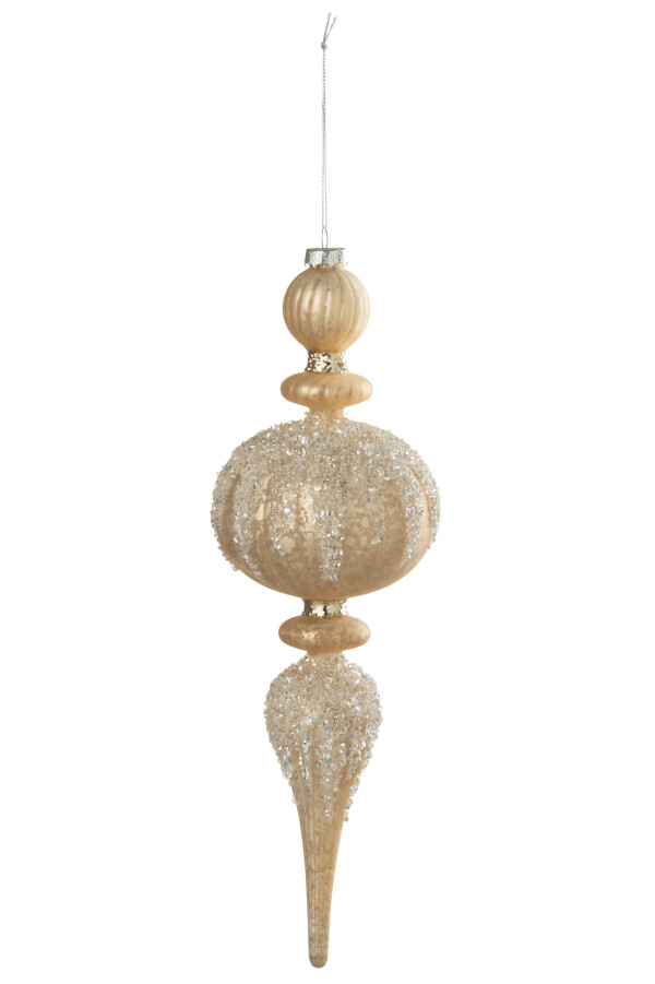 Boule de Noël goutte doré - Jline 