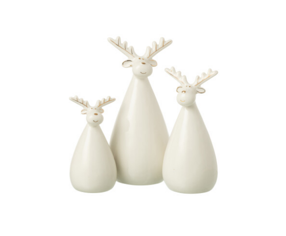 Set de 3 rennes blanc - Jline 