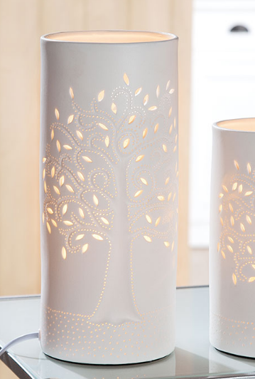 Lampe de table motif arbre de vie large - Gilde 