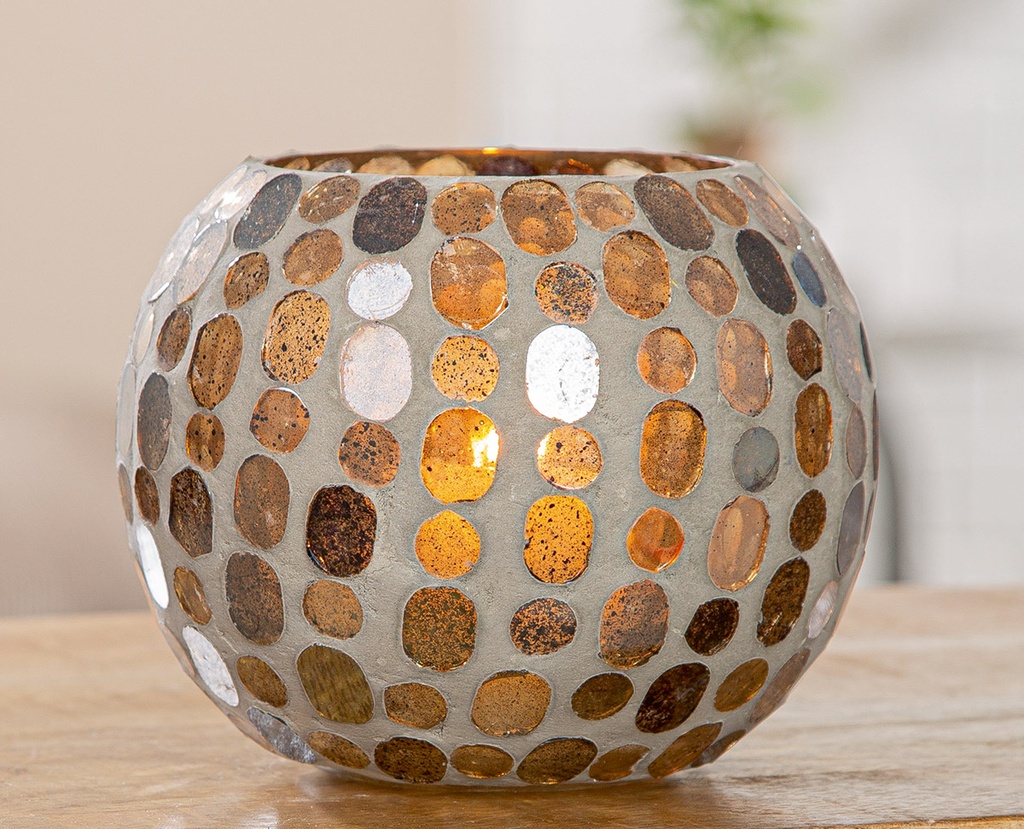 Photophore marron large - Gilde 