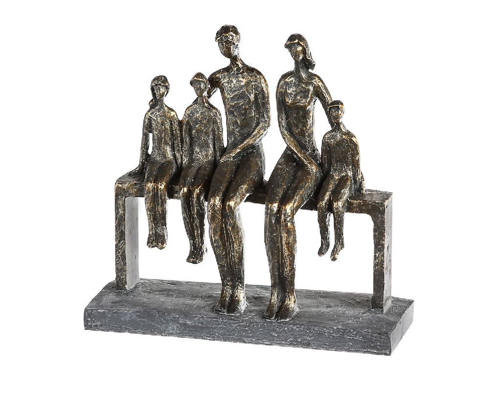 Sculpture famille bronze - Gilde 
