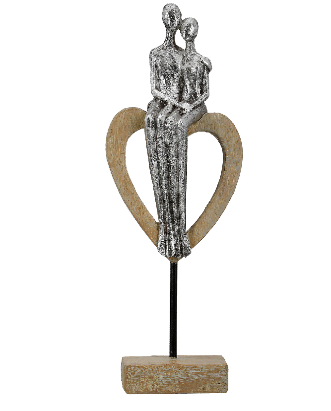 Sculpture Coeur couple - Gilde 