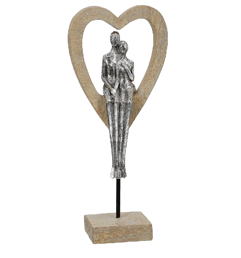 Sculpture Coeur couple - Gilde 