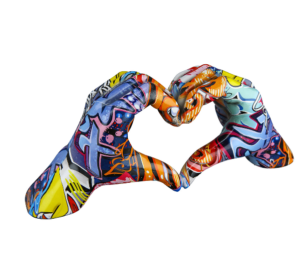 Main en coeur street art - Gilde 