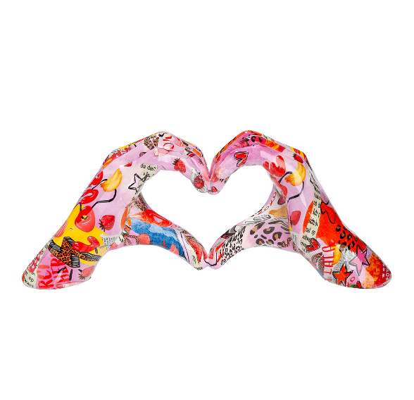 Main en coeur coloré ooh lala - Gilde 