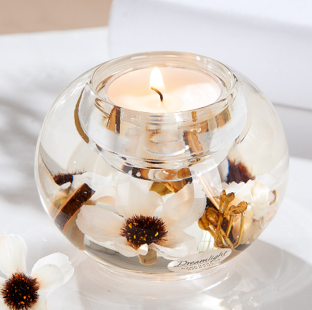 Bougeoir fleur blanche - Gilde 