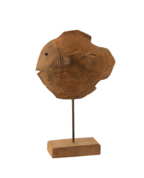 Poisson sur pied en bois - Jline 