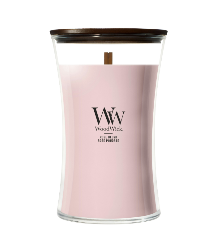 Bougie Rose Poudrée Large - WoodWick