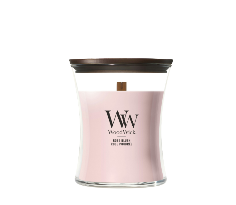 Bougie Rose Poudrée Medium - WoodWick
