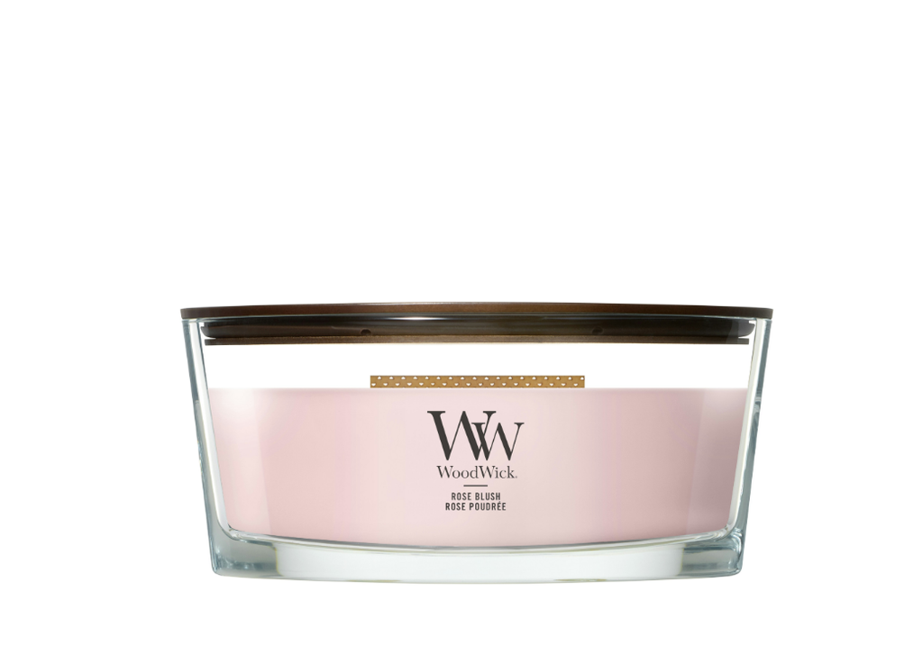 Bougie Rose Poudrée Ellipse - WoodWick