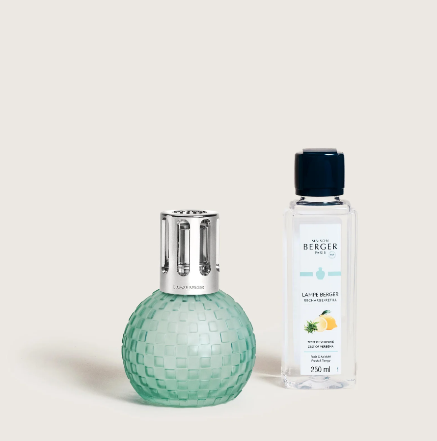 Coffret lampe Disco Estivale menthe - Maison Berger