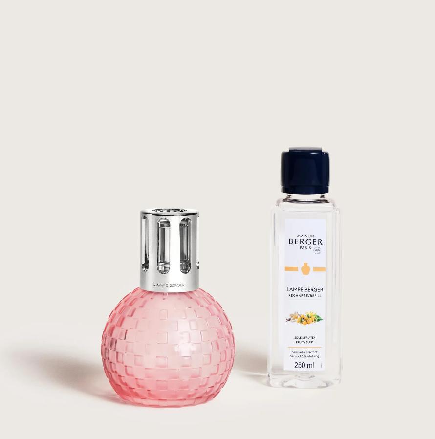 Coffret lampe Disco Estivale rose - Maison Berger