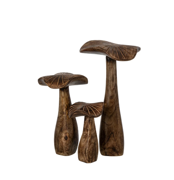 Set de 3 champignons en bois - Jline 