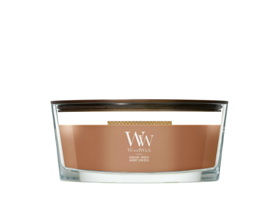 Bougie Ambre radieux ellipse - WoodWick