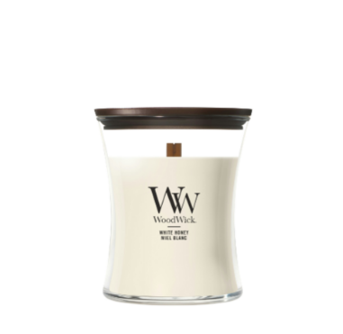 Bougie Miel blanc médium - WoodWick