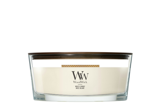Bougie Miel blanc ellipse - WoodWick