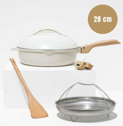 La fabuleuse poele 28 cm Blanche - Cookut