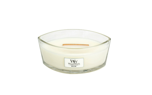 Bougie white teak ellipse - Woodwick