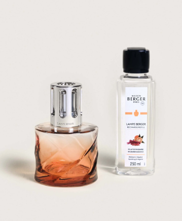 Lampe Bilster spirale rose ambre - Maison Berger