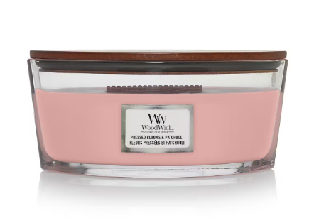 Bougie Pressed blooms patchouli Ellips - Woodwick