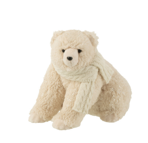 Ours assis avec écharpe - Jline