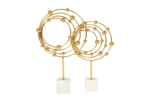 Décoration cercle avec boule gold petit - Fancy 