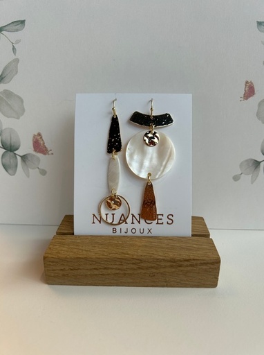 Boucles d'oreille Solange nacre - Nuances 