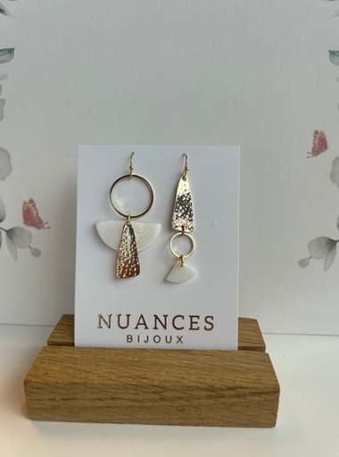 Boucles d'oreille Sabrina nacre - Nuances 